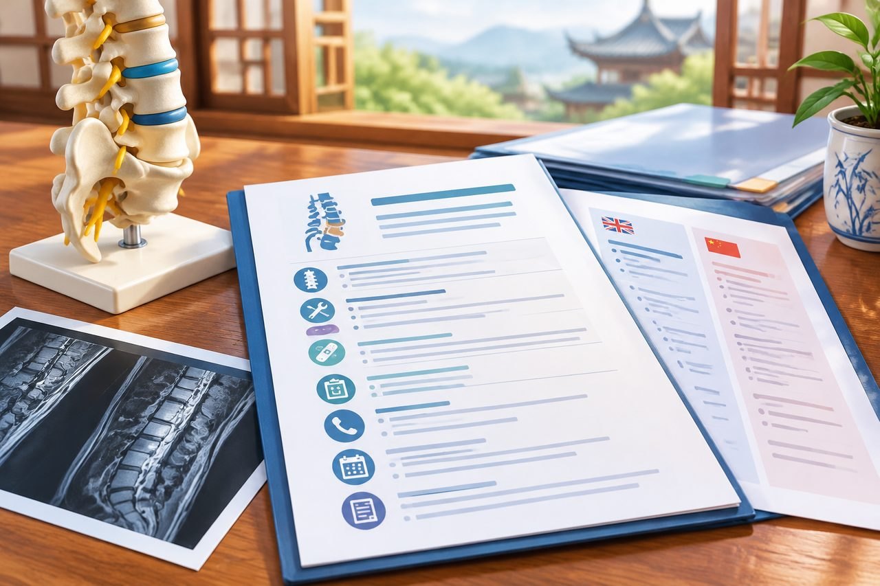 Editorial illustration: Lumbar Decompression in China: Obtaining a Written Follow-Up Plan