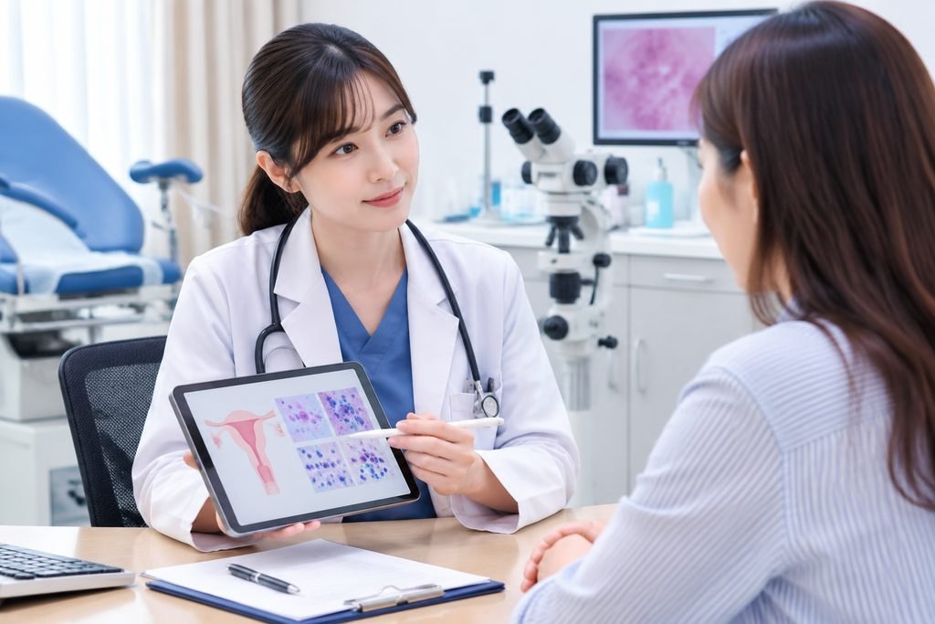 Editorial illustration: Cervical Screening in China: Questions About Previous HPV and Cytology