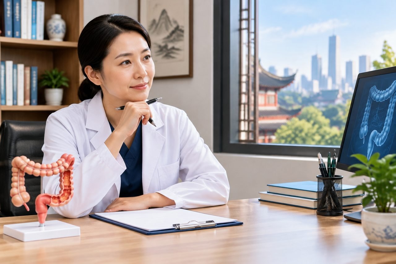 Editorial illustration: Colorectal Cancer Screening in China: Preparing Questions for the Clinician