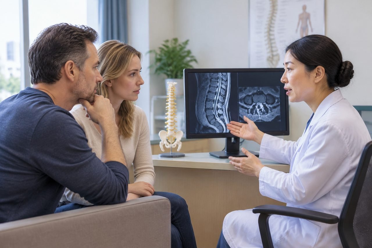 AI illustration: Minimally Invasive Spine Surgery in China: Which Problem Is Being Treated?