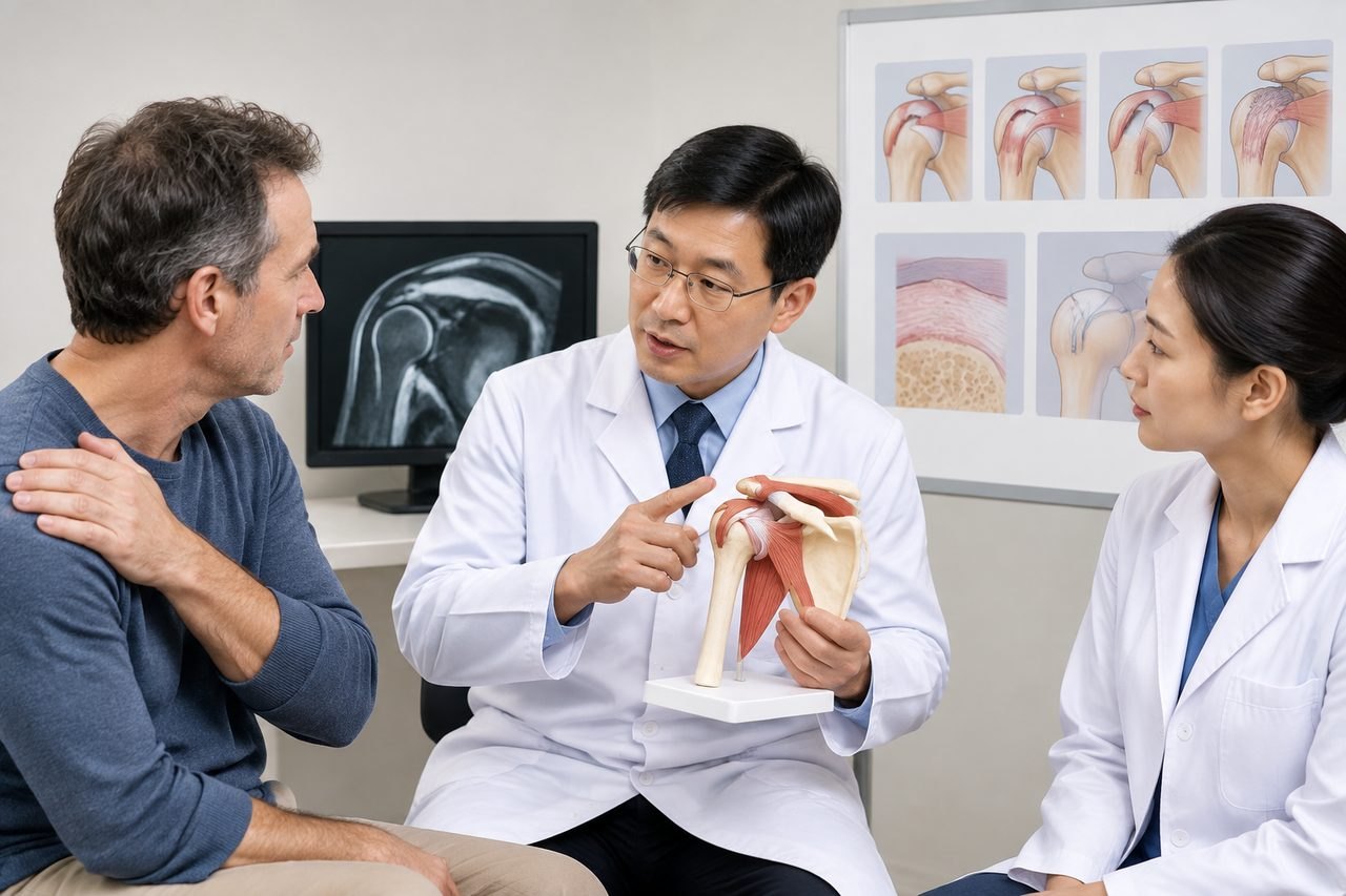AI illustration: Considering Rotator Cuff Surgery in China: Questions About Repairability