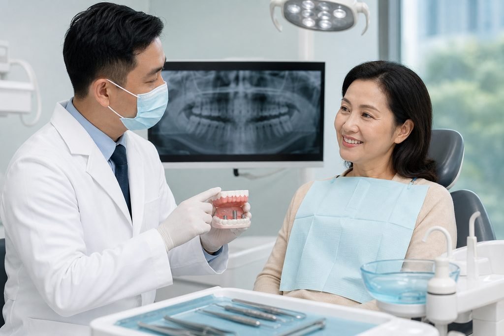Editorial illustration: All-on-4 Dental Implants in China: Understanding Full-arch Scope