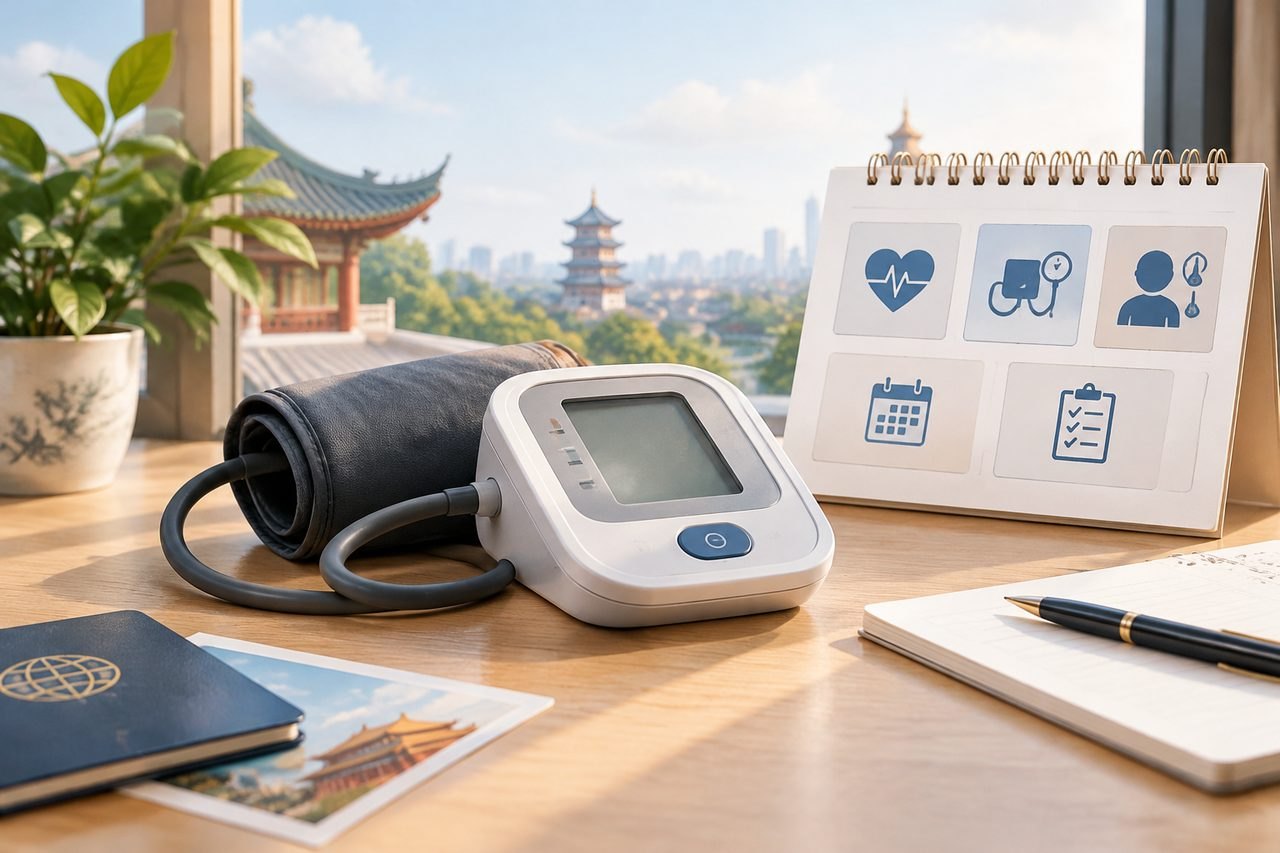 Editorial illustration: Blood Pressure Assessment in China: One Appointment or Several Visits?