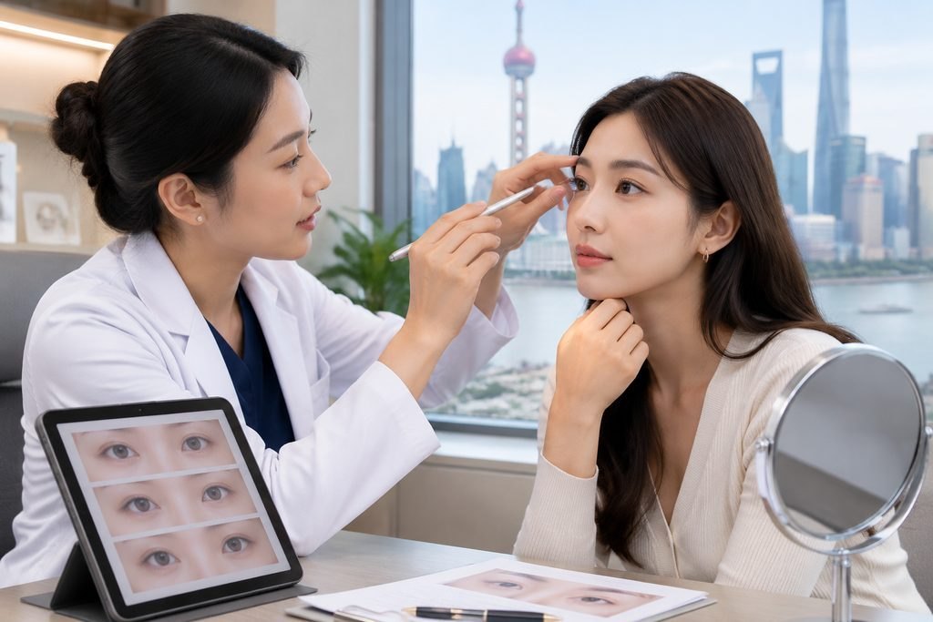 Editorial illustration: Eyelid Surgery in China: Discussing Reviews