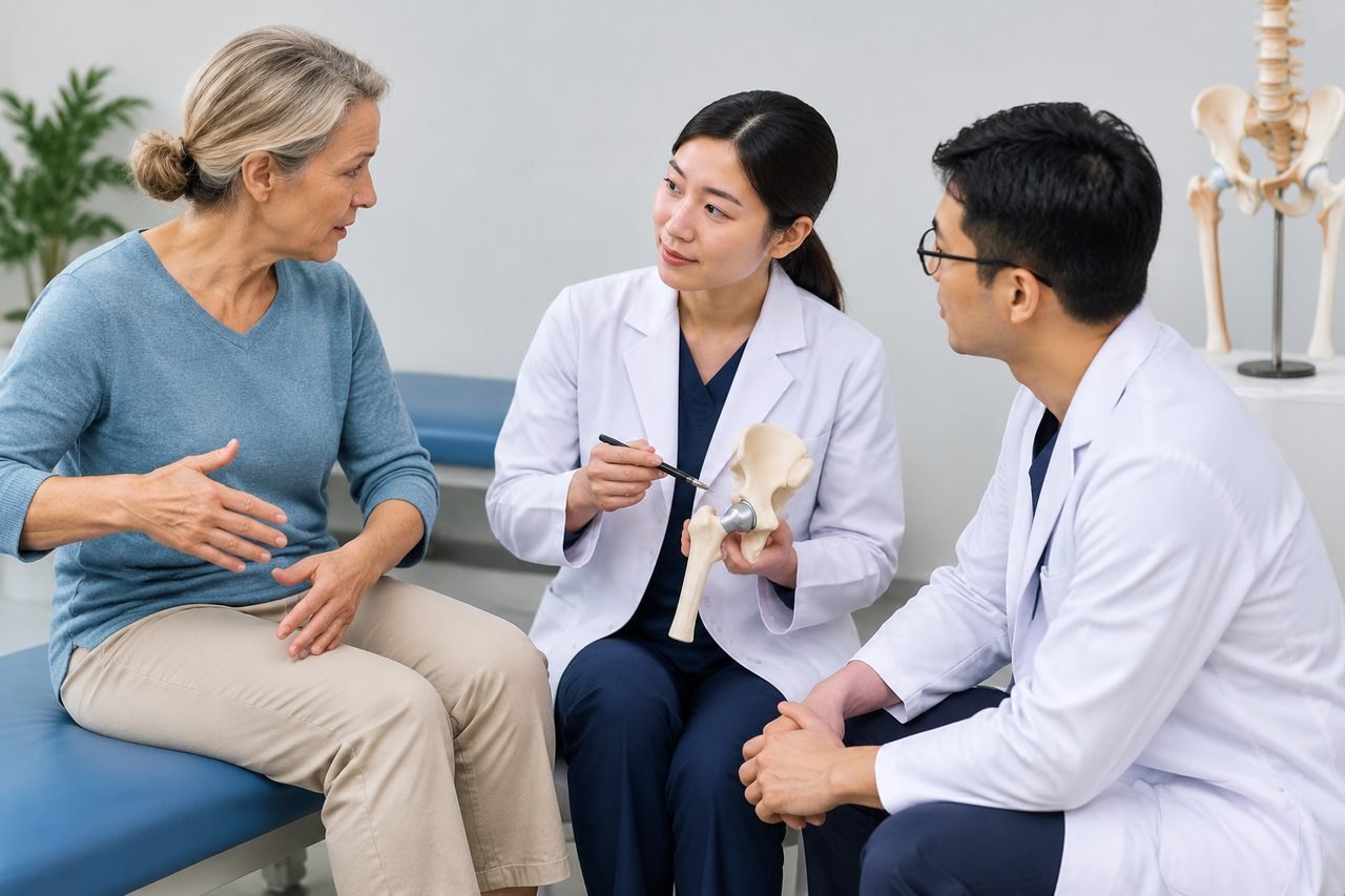 AI illustration: Total Hip Replacement in China: How to Present Your Mobility Priorities