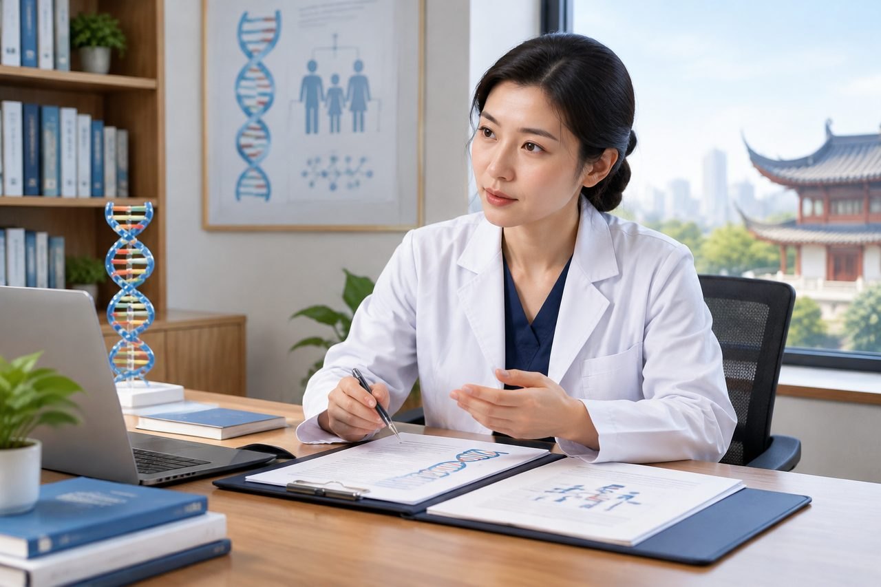Editorial illustration: Genetic Counselling in China: Planning Consent and Uncertainty