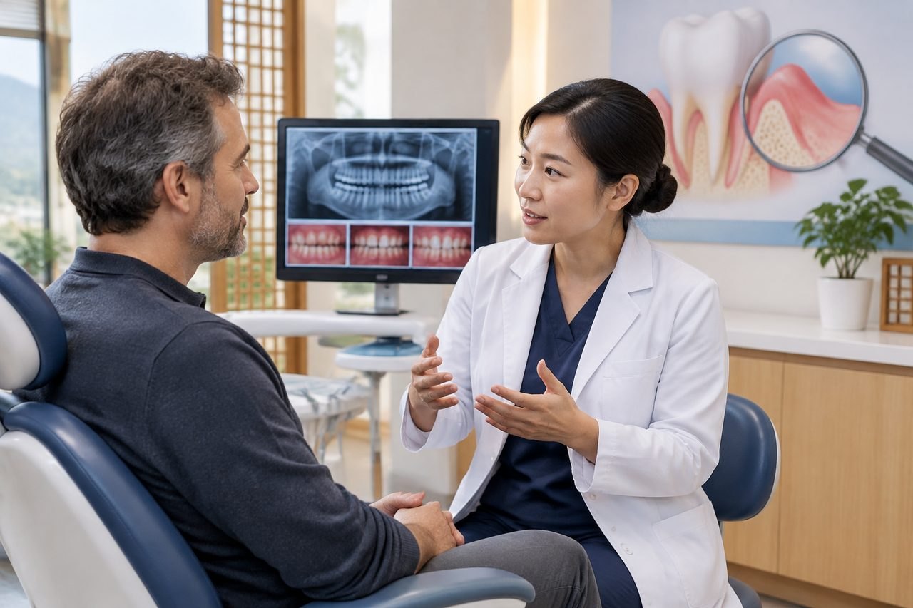 AI illustration: Gum Disease Treatment in China: What Can Existing Dental Records Show?