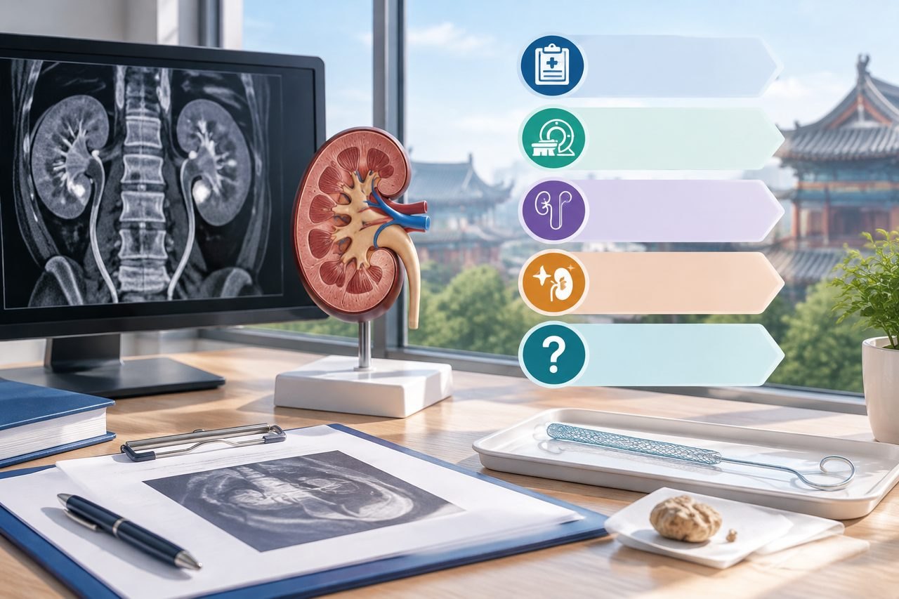 Editorial illustration: Kidney Stones in China: Questions About a Changed Recommendation