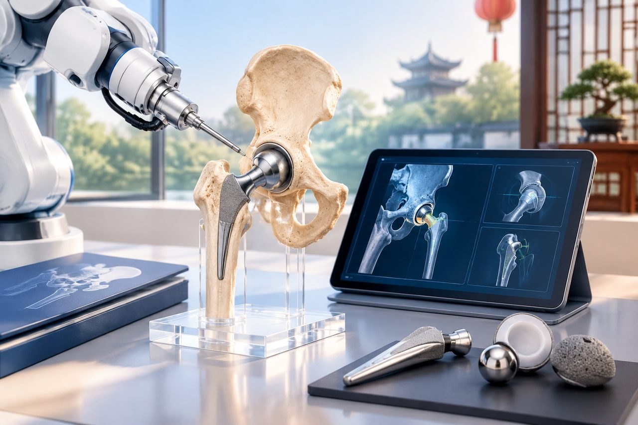 Editorial illustration: Robotic Hip Replacement in China: Preparing for the First In-Person Discussion
