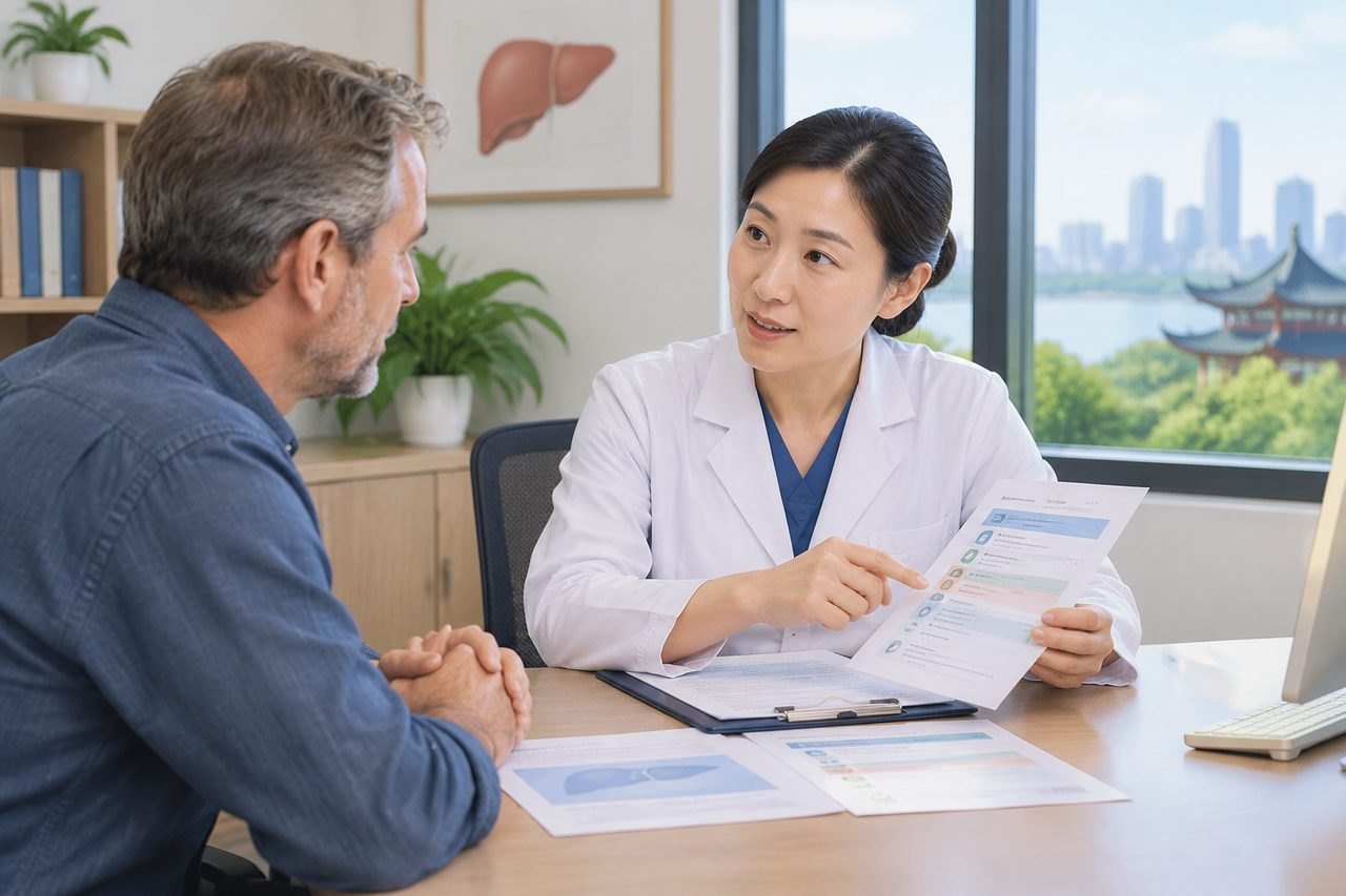 Editorial illustration: Liver Health Assessment in China: Package Price and Additional Charges