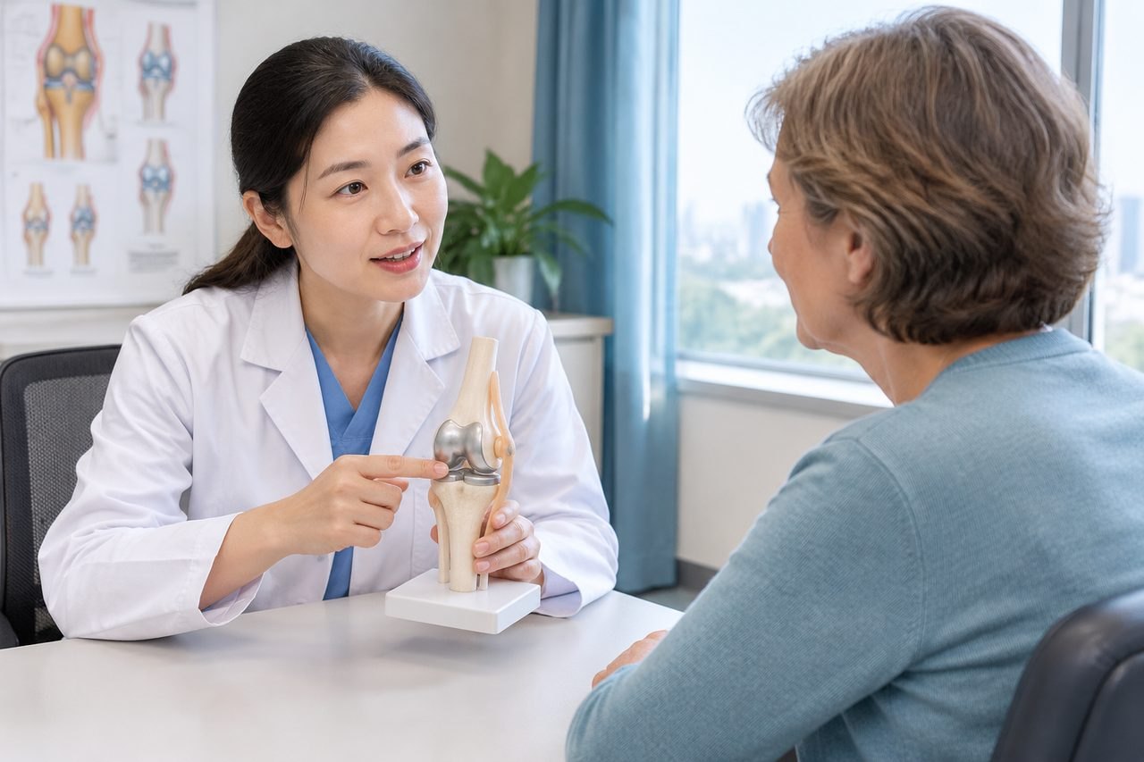 AI illustration: Partial Knee Replacement Costs in China: Questions About a Changing Plan