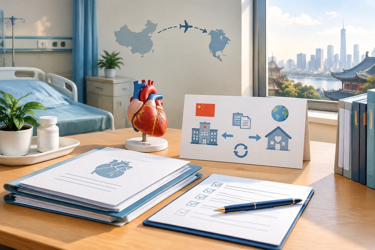 AI illustration: Returning Home After CABG in China: Coordinating Cardiac Follow-Up