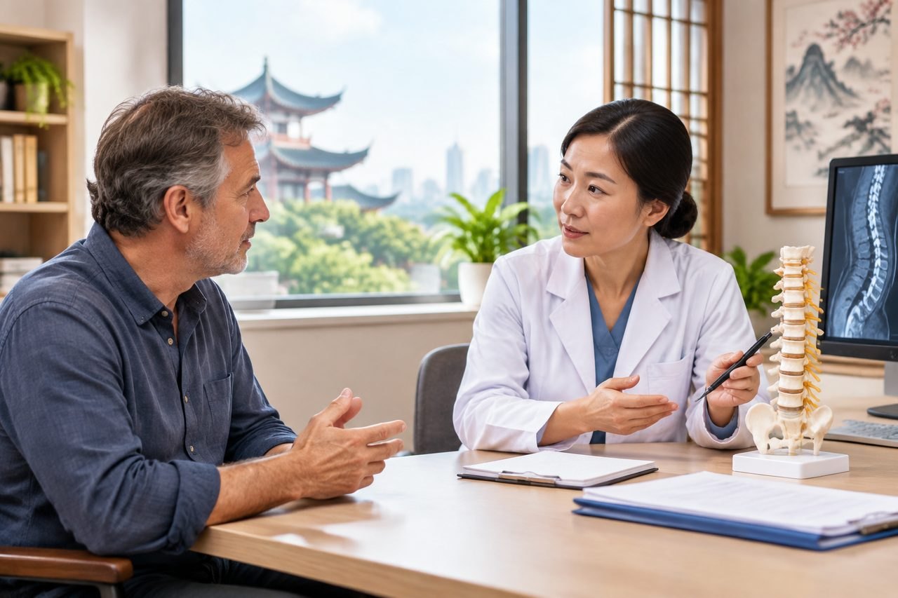 Editorial illustration: Lumbar Spinal Stenosis Care in China: Clarifying the Goal of Treatment