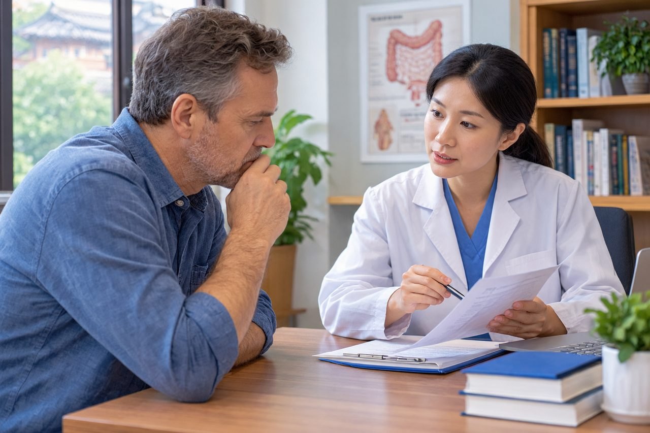 Editorial illustration: Colorectal Cancer Screening in China: Provider Instructions Before the Appointment