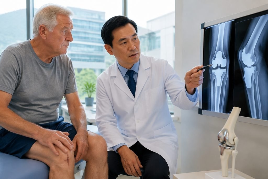 Editorial illustration: Revision Knee Replacement in China: Communicating With Your Home Medical Team