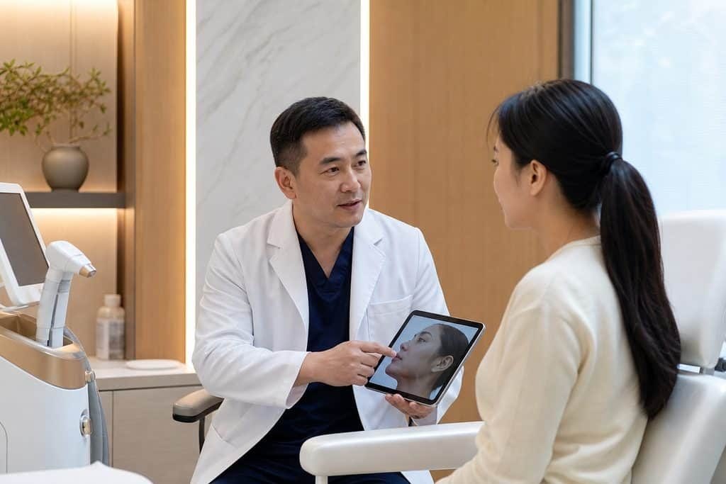 Editorial illustration: Scar Revision in China: Communicating With Your Home Medical Team