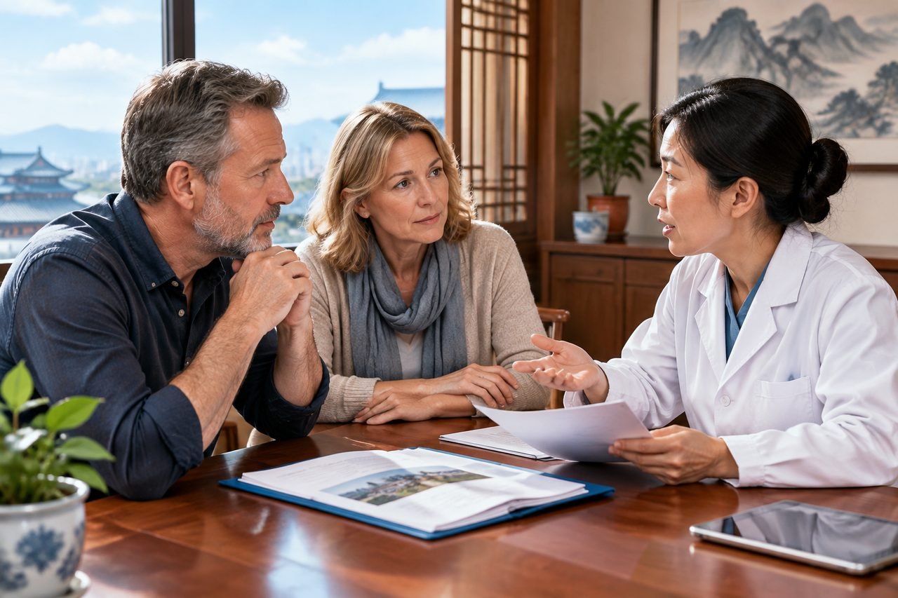 AI illustration: Travelling for Heart Bypass Surgery in China: Planning Family Support