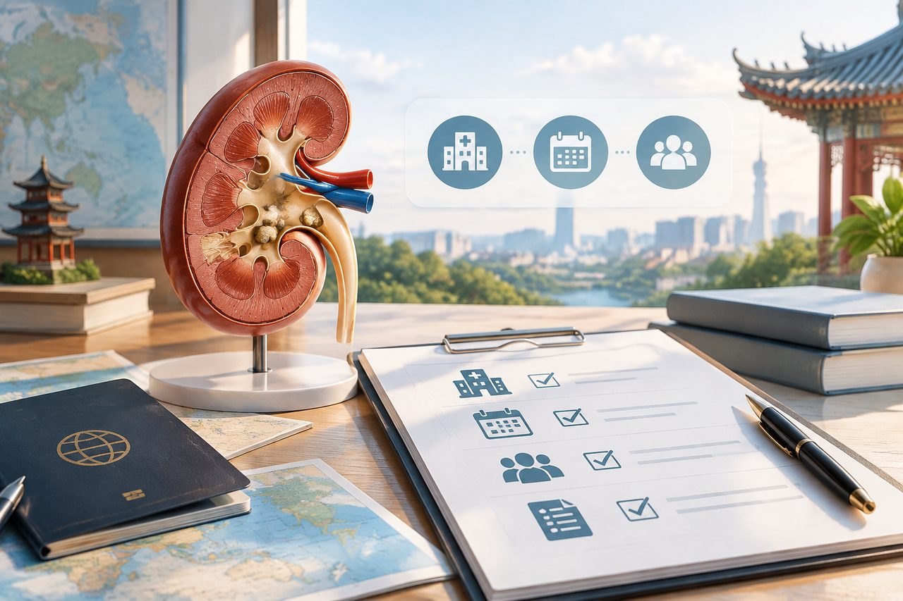 Editorial illustration: PCNL Kidney Stone Surgery in China: Confirming the Department and Appointment