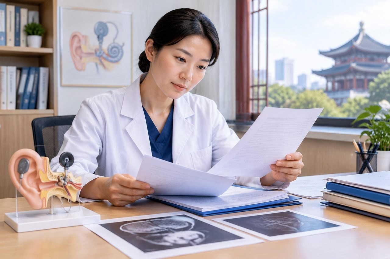 Editorial illustration: Cochlear Implants in China: What to Do When Records Are Missing
