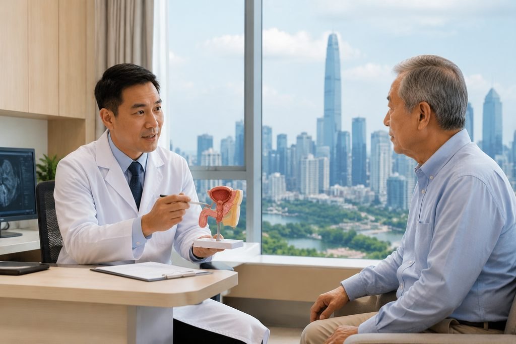 Editorial illustration: Benign Prostatic Enlargement in China: Which Questions Require an In-Person Assessment?