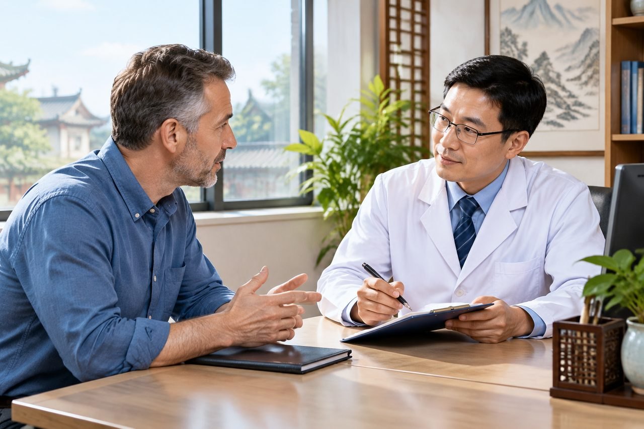 Editorial illustration: Prostate Health Assessment in China: Preparing Questions for the Clinician