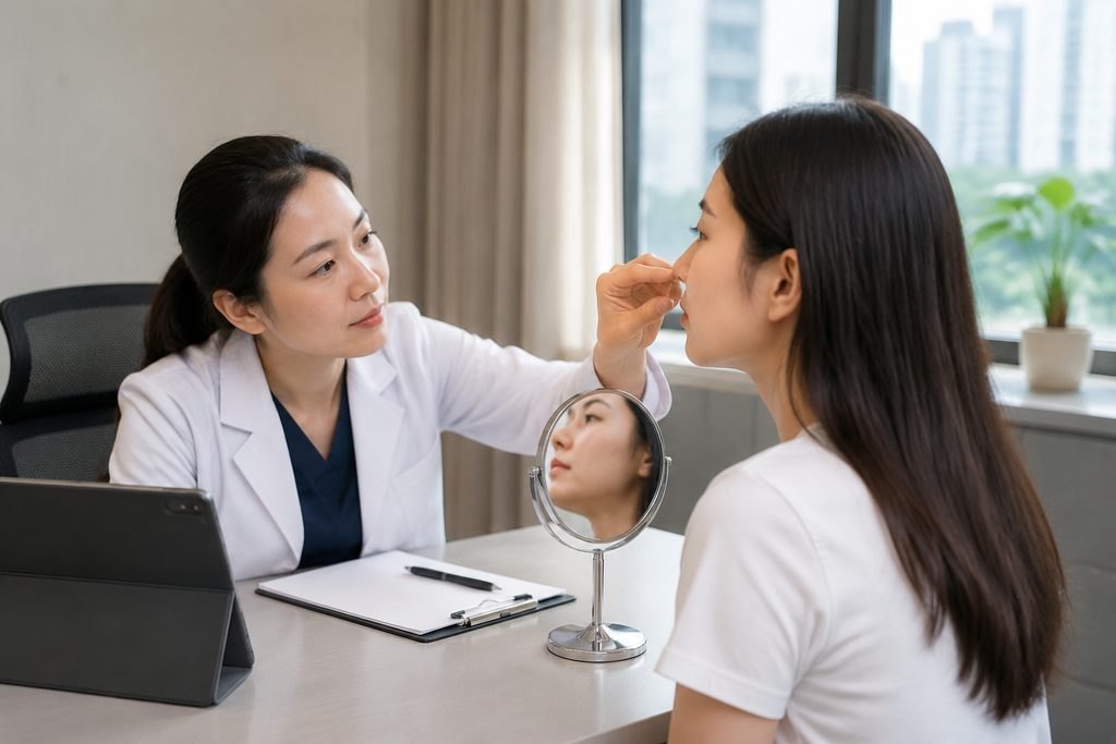 Editorial illustration: Rhinoplasty in China: Consent Questions Before Agreeing to Care