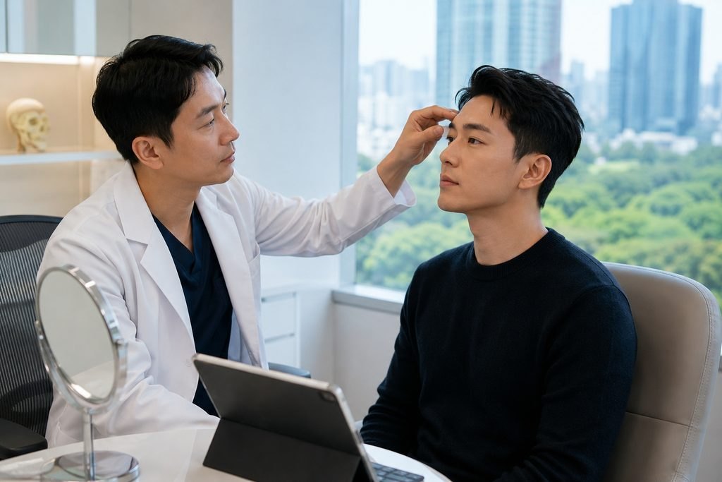 Editorial illustration: Eyelid Surgery in China: Confirming the Department and Appointment