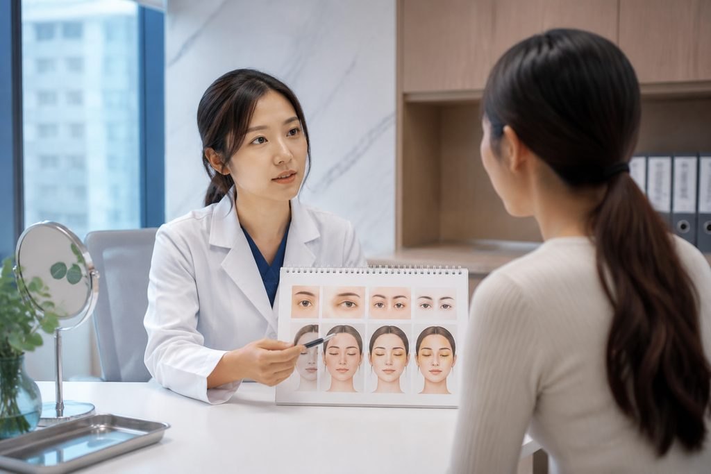 Editorial illustration: Eyelid Surgery in China: Preparing for the First In-Person Discussion
