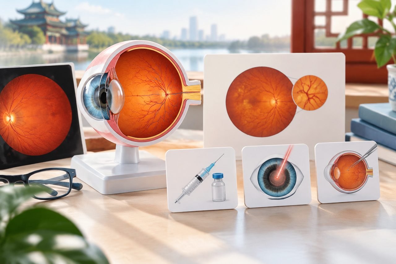 AI illustration: Laser, Injections or Surgery in China: Questions About Diabetic Eye Care