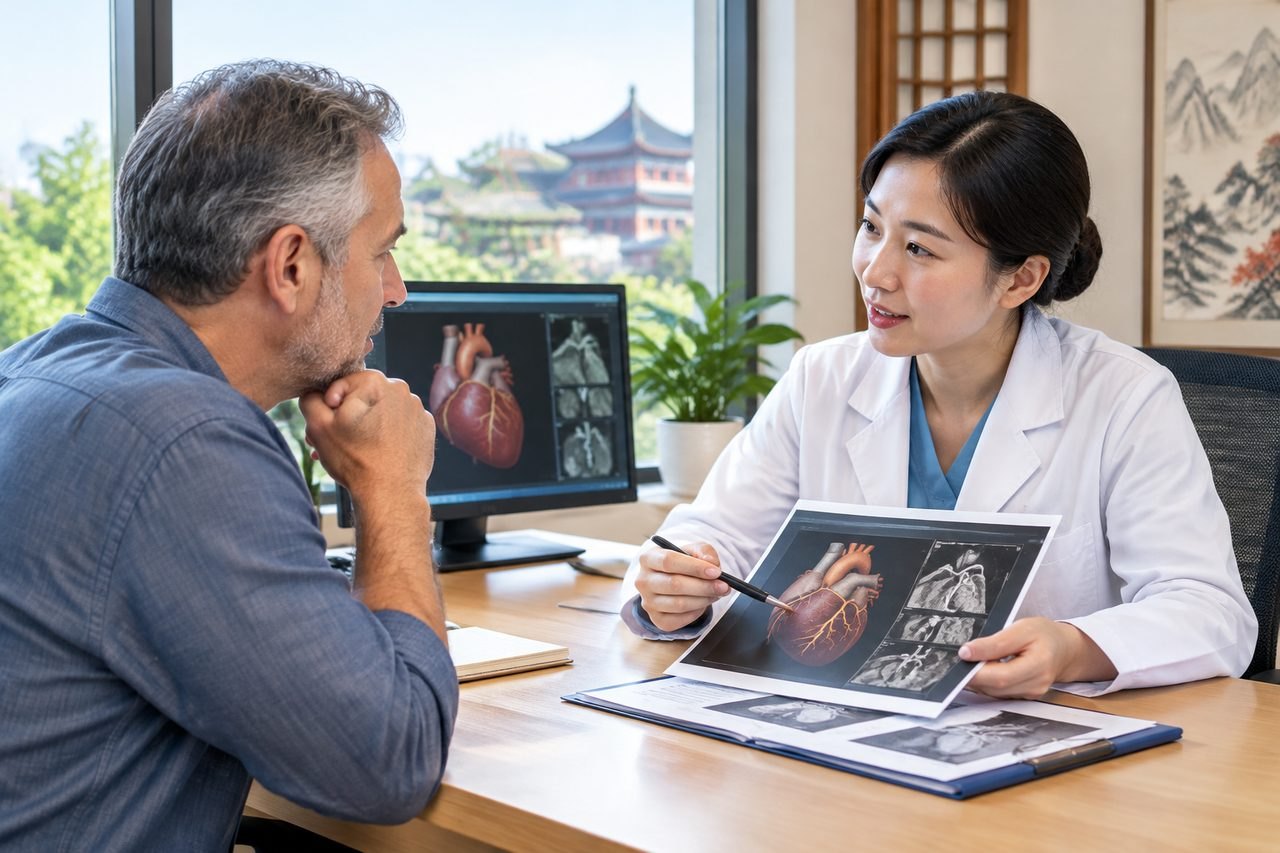 Editorial illustration: Coronary Bypass Surgery in China: Understanding Coronary Reports