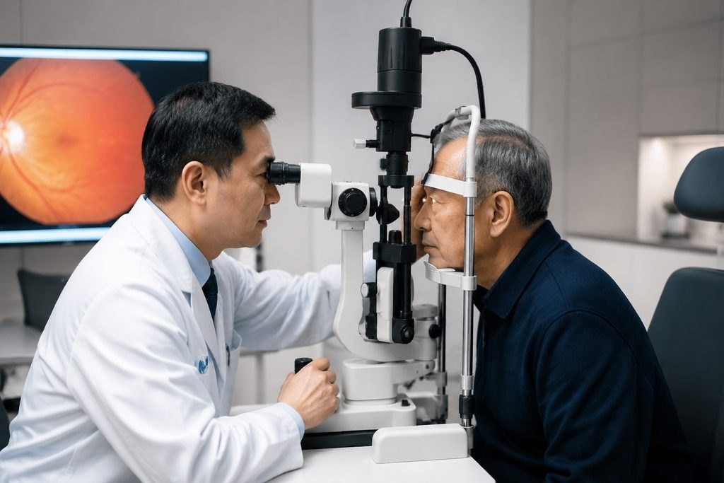 Editorial illustration: Glaucoma Care in China: Cost Questions Beyond the First Visit