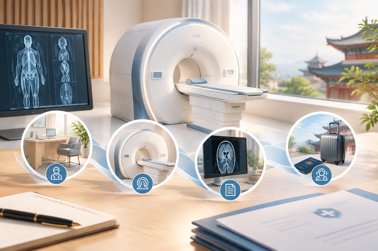 Editorial illustration: Whole-Body MRI Enquiries in China: One Appointment or Several Visits?