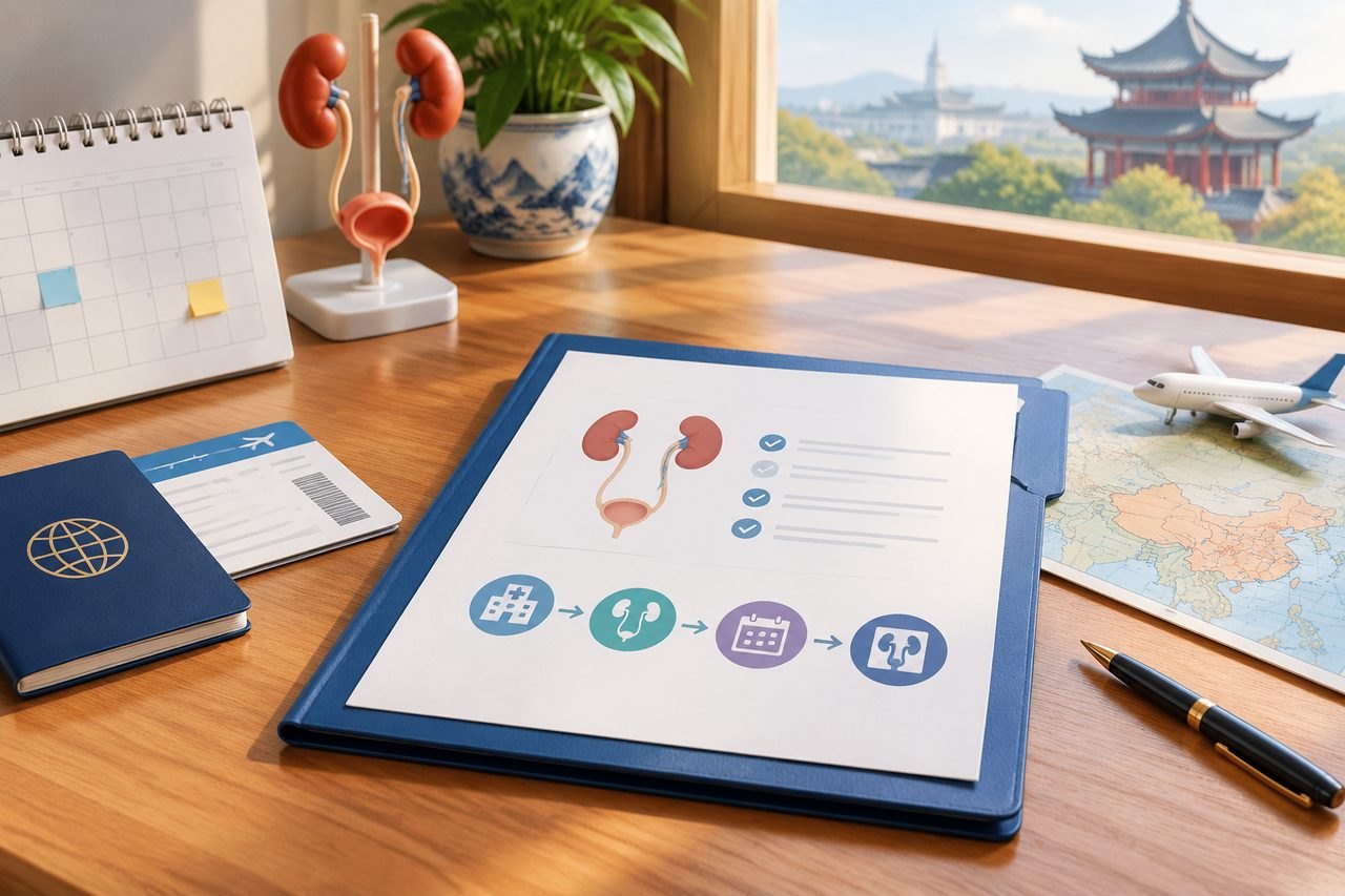 Editorial illustration: Ureteroscopy in China: Separating Medical and Travel Timelines
