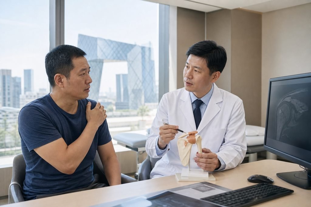 Editorial illustration: Rotator Cuff Repair in China: How Existing Health Conditions Affect Assessment