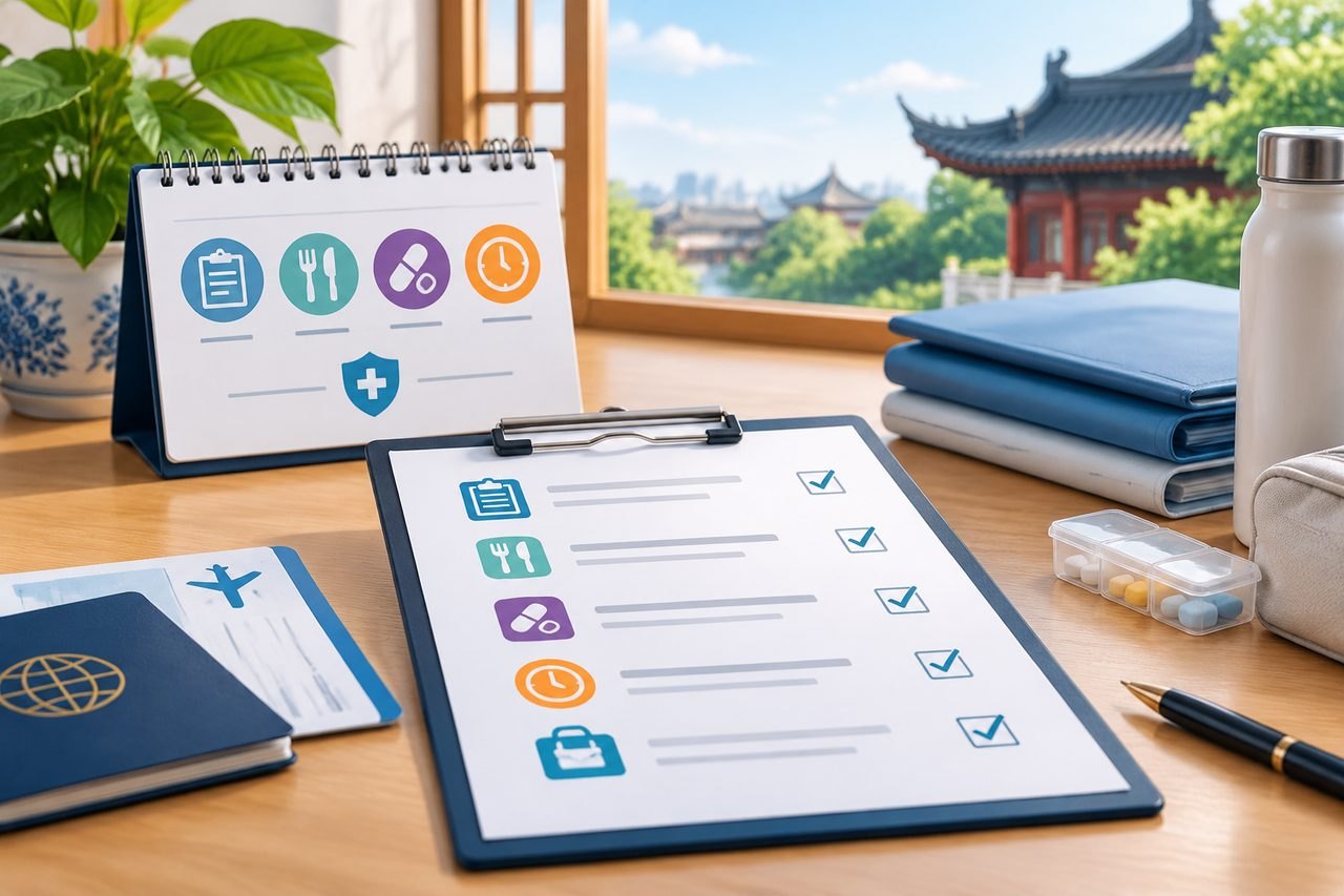 Editorial illustration: General Health Screening in China: Provider Instructions Before the Appointment