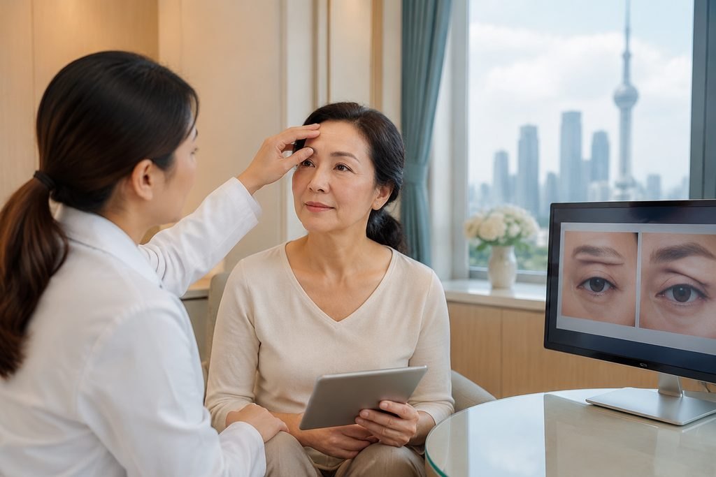 Editorial illustration: Eyelid Surgery in China: Communicating With Your Home Medical Team
