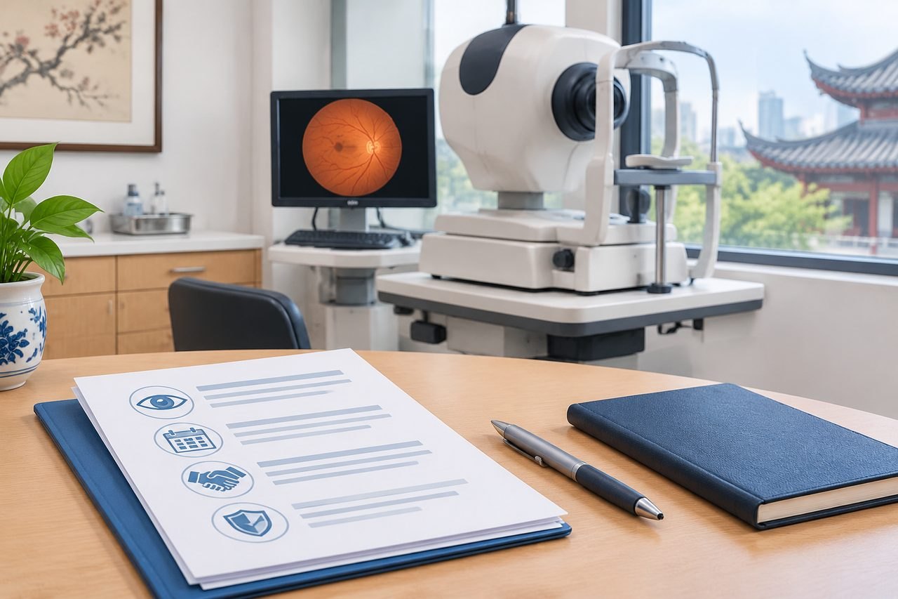 AI illustration: Diabetic Eye Treatment Costs in China: Is the Quote for One Visit or a Plan?
