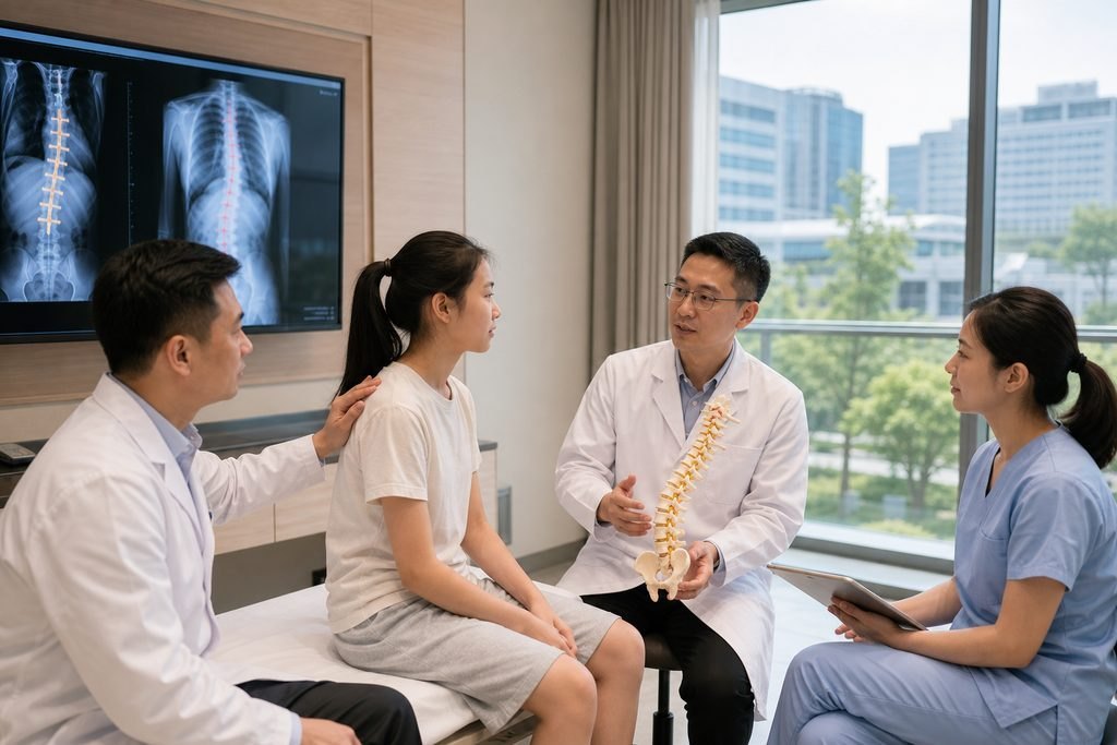 Editorial illustration: Adult Scoliosis in China: What an MDT Discussion Needs to Answer
