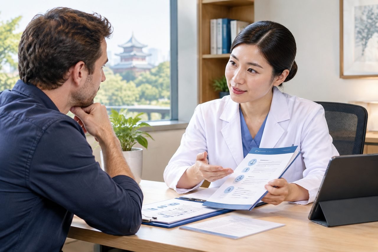 Editorial illustration: Men's Health Screening in China: Provider Instructions Before the Appointment