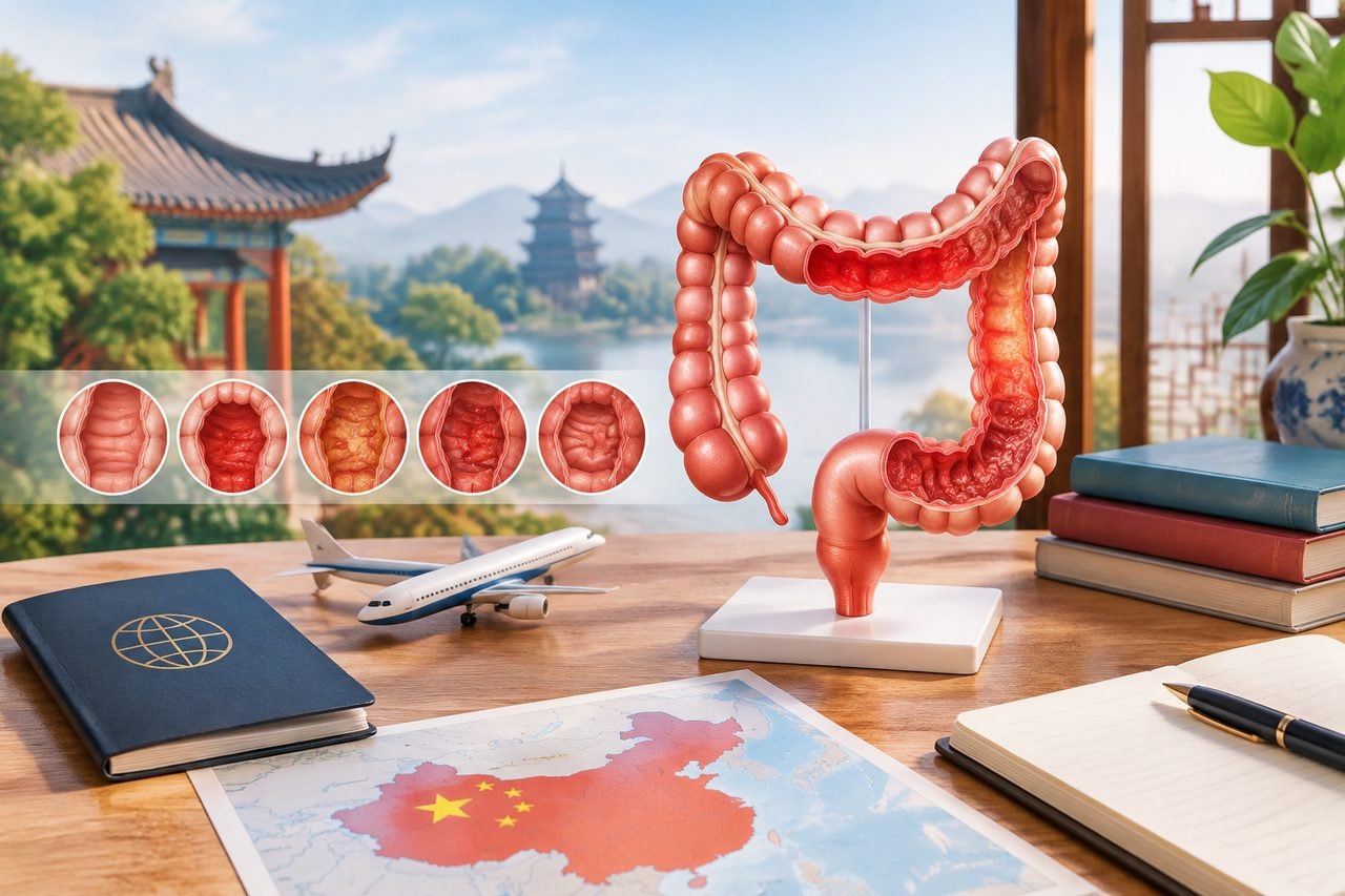 Editorial illustration: Ulcerative Colitis in China: Which Questions Require an In-Person Assessment?