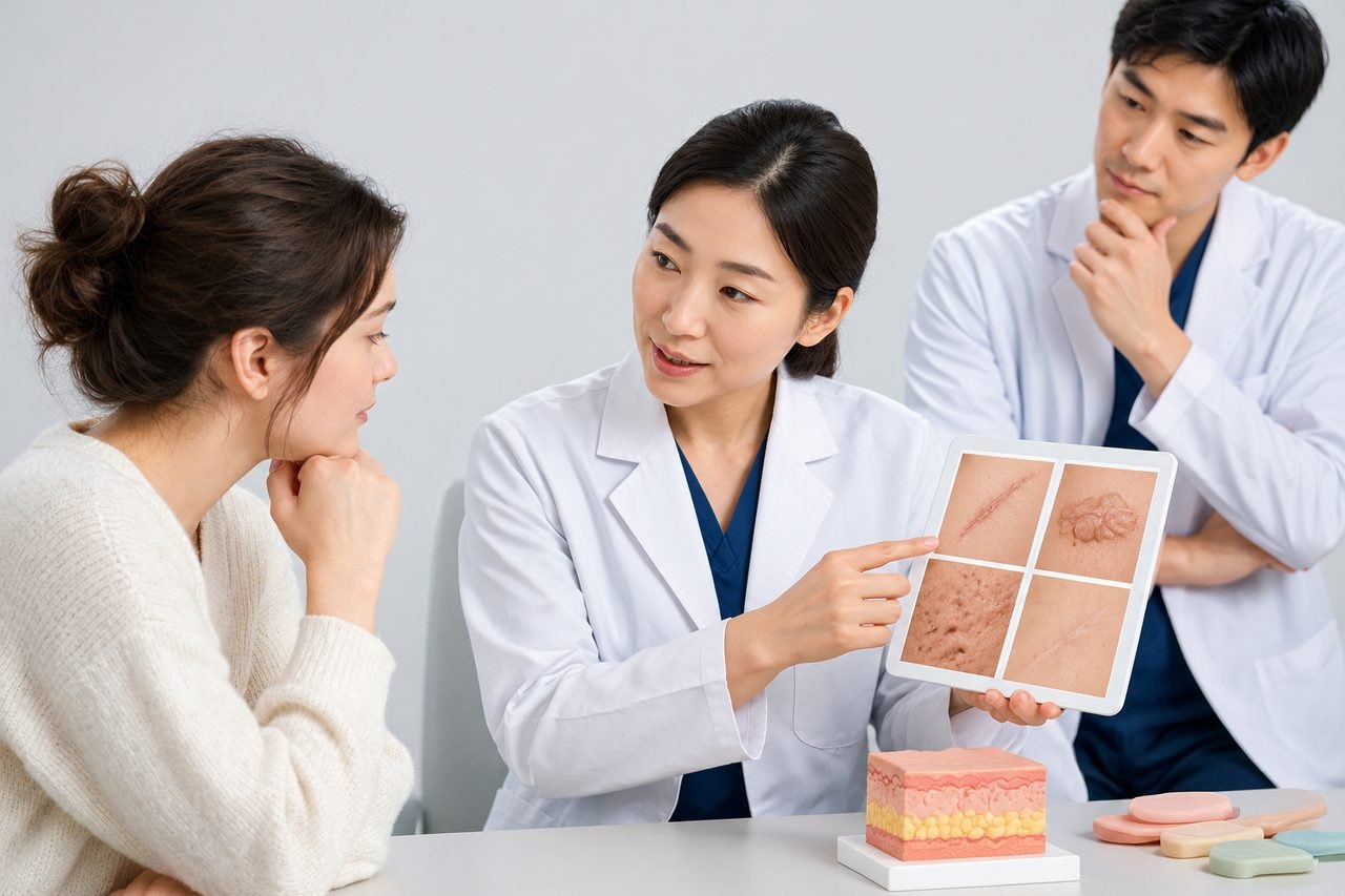 AI illustration: Considering Scar Treatment in China: Setting Realistic Goals With the Clinician