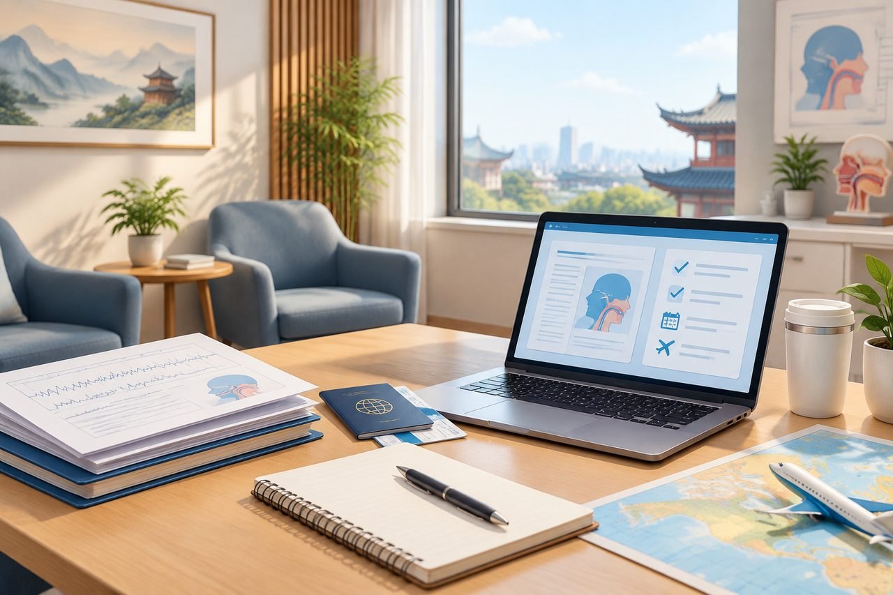 AI illustration: Planning a Sleep Apnoea Surgery Assessment in China From Abroad