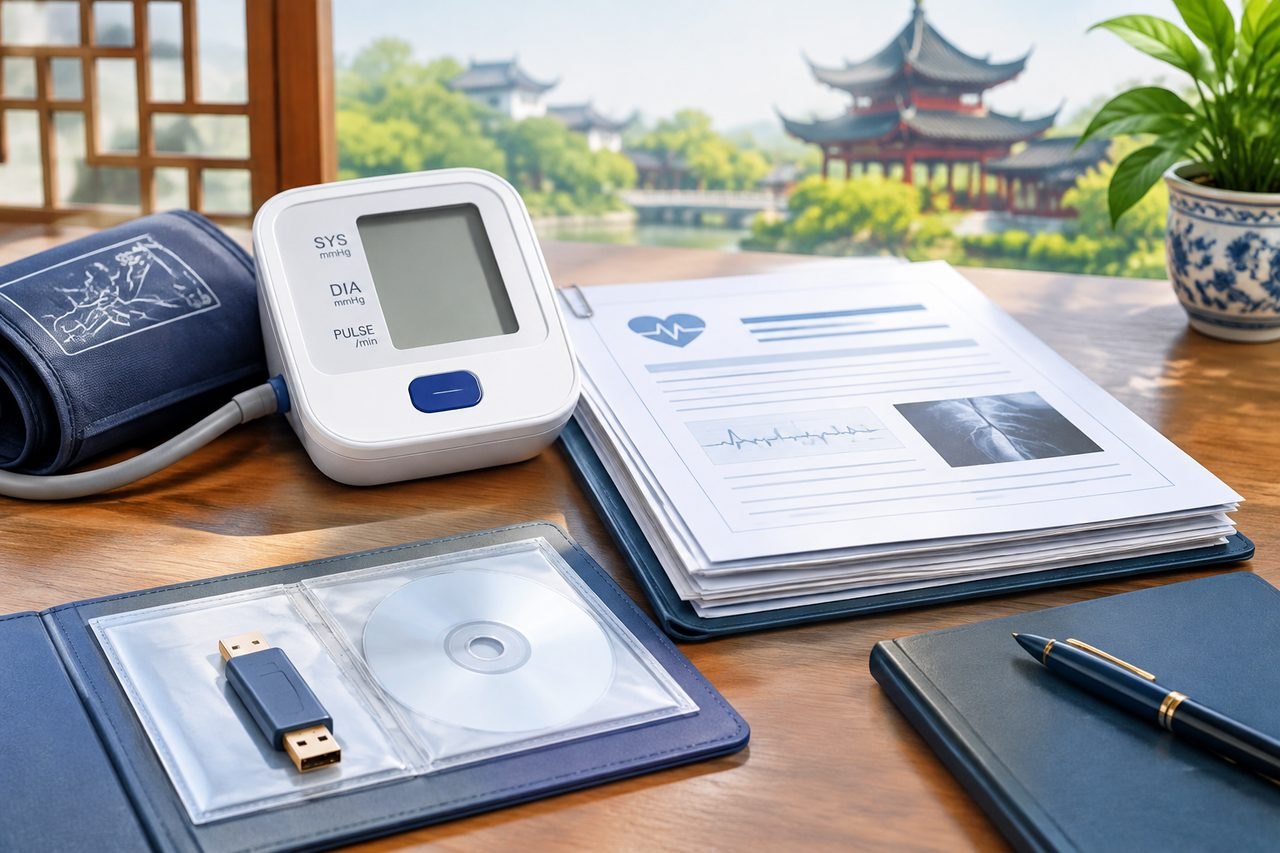 Editorial illustration: Blood Pressure Assessment in China: Sharing Results With Your Doctor at Home