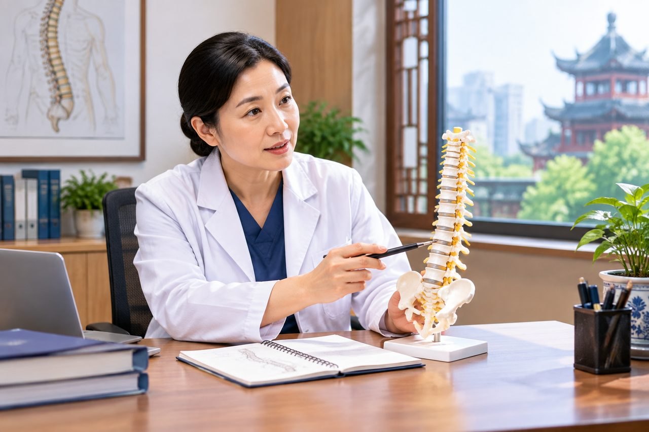 Editorial illustration: Lumbar Decompression in China: Consent Questions Before Agreeing to Care