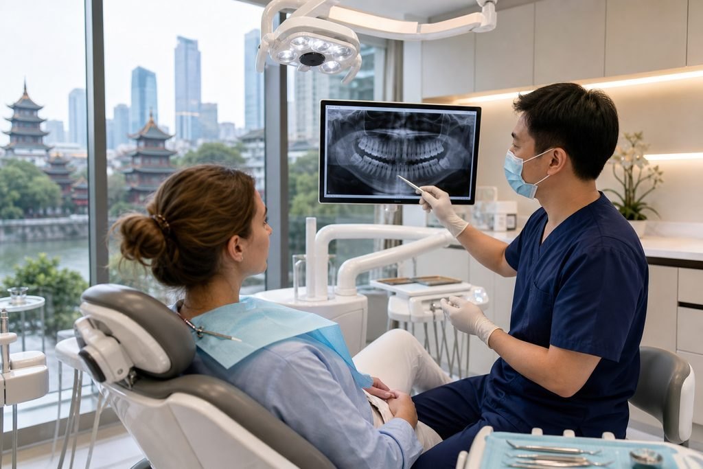 Editorial illustration: Root Canal Treatment in China: Consent Questions Before Agreeing to Care