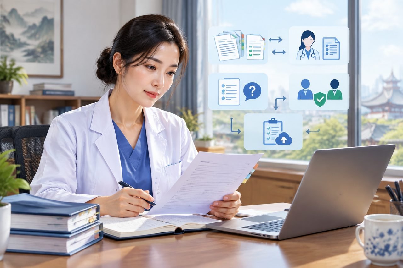 Editorial illustration: Rare-Disease Rehabilitation in China: Communicating With Your Home Medical Team