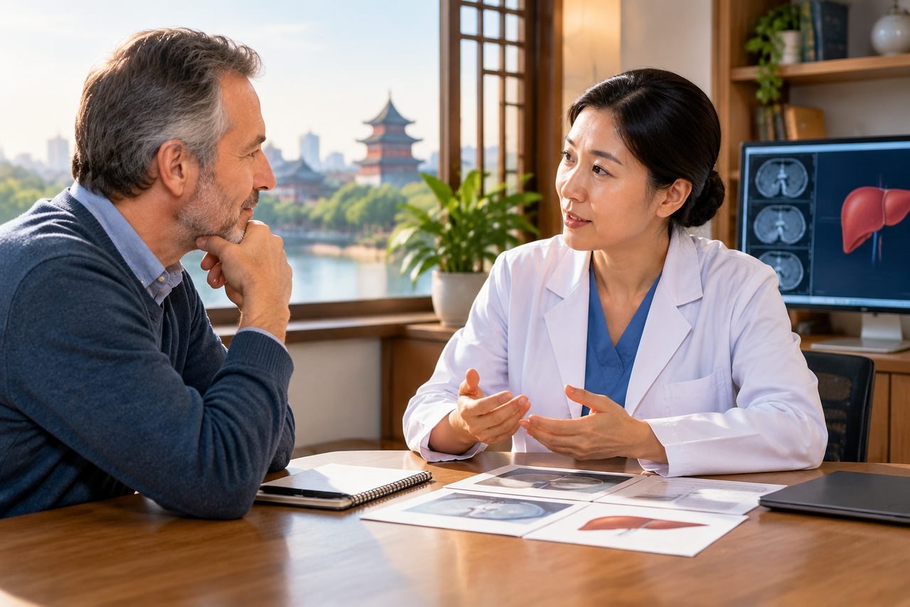 Editorial illustration: Liver Cancer Care in China: Clarifying the Goal of Treatment