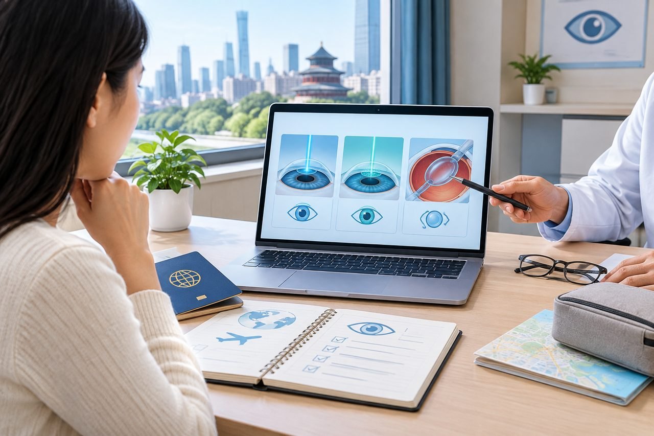 AI illustration: LASIK, Other Laser Options or Lens Surgery in China: What Should I Ask?