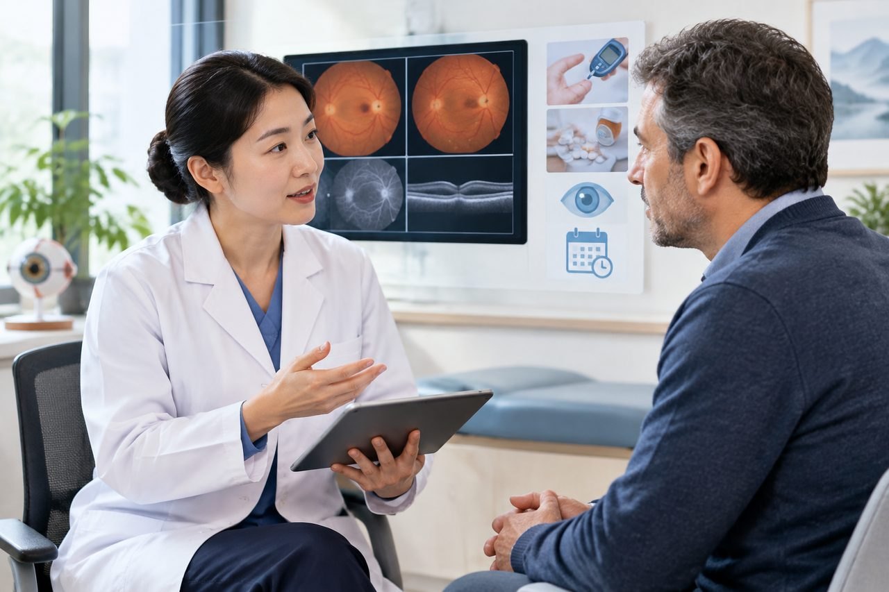 AI illustration: Diabetic Retinopathy Care in China: Preparing Eye Images and Treatment History