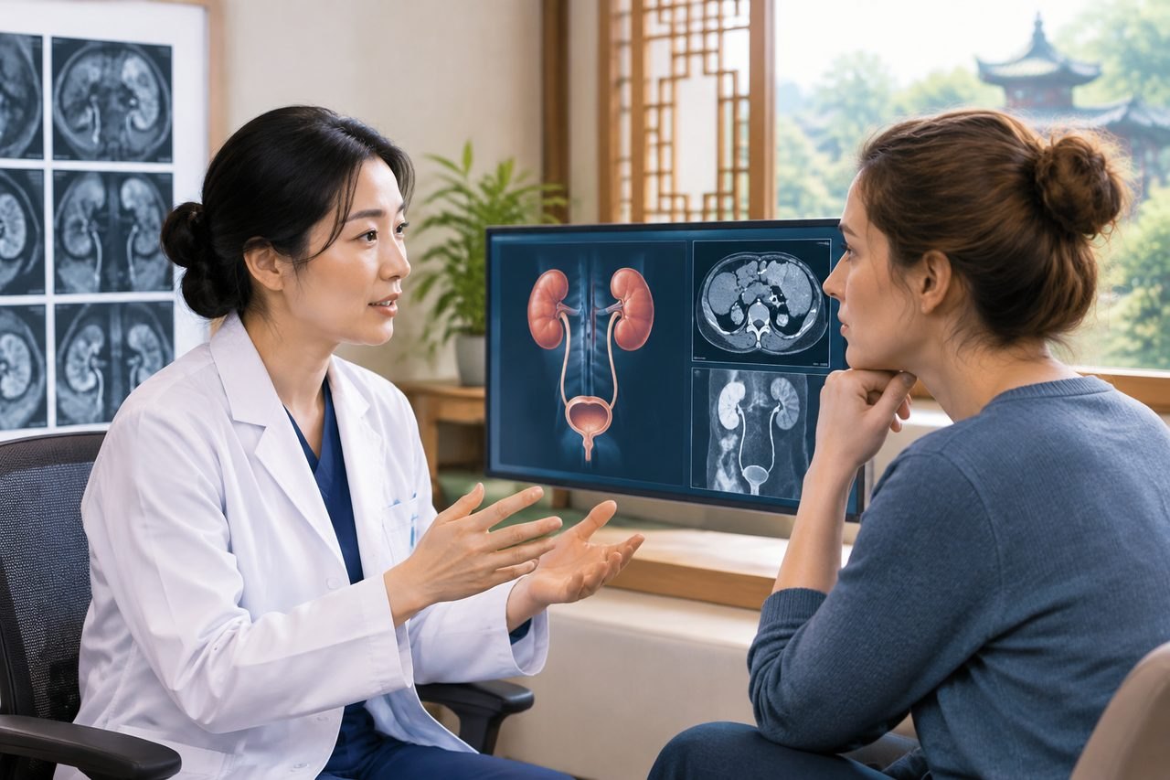 AI illustration: Shock-Wave Lithotripsy in China: Which Stone Imaging Should I Send?